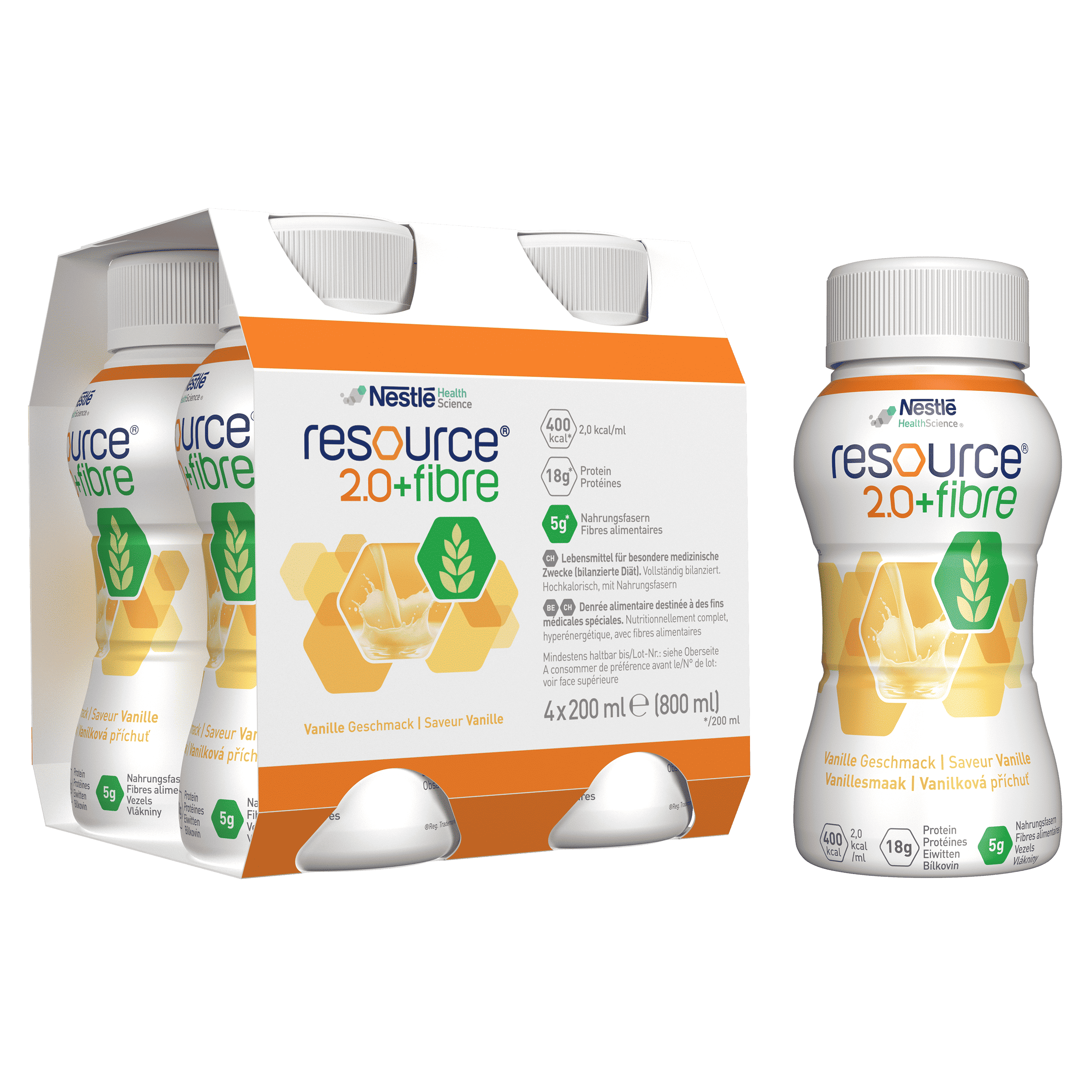 Resource® 2.0+Fibre (Файбр) зі смаком ванілі